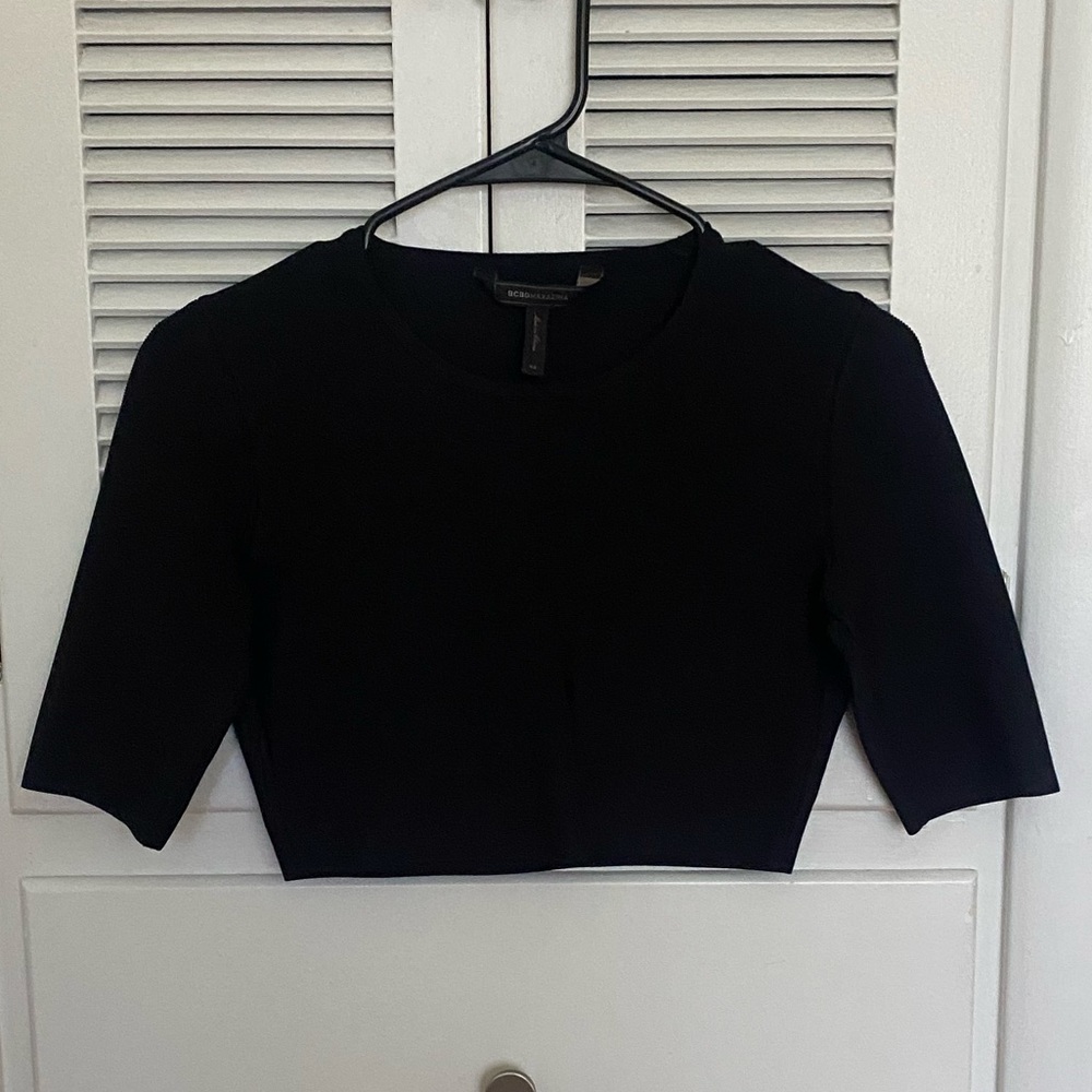 BCBG black body fitted shirt - size XS